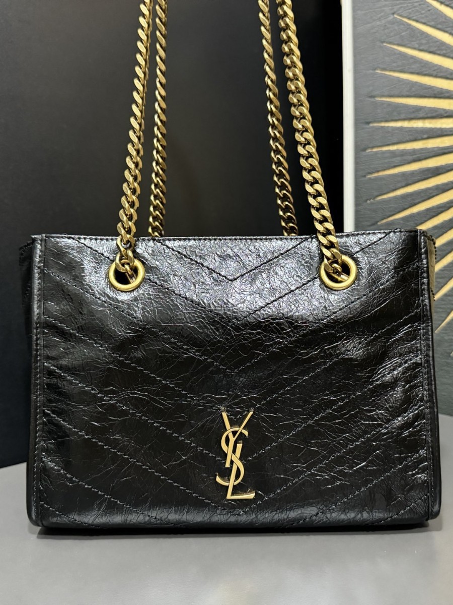 高品质热销爆款2026新款腋下托特包女大容量通勤黑色链条单肩斜挎